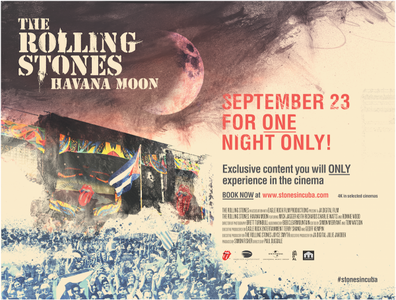 ”Havana Moon”, filmul concertului The Rolling Stones în Cuba, va rula în cinematografe din întreaga lume pe 23 septembrie