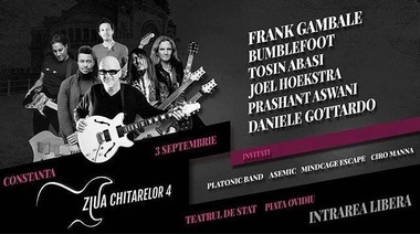 Frank Gambale şi Joel Hoekstra, între muzicienii care vor concerta la cea de-a patra ediţie a Zilei Chitarelor de la Constanţa