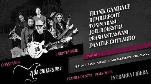 Frank Gambale şi Joel Hoekstra, între muzicienii care vor concerta la cea de-a patra ediţie a Zilei Chitarelor de la Constanţa
