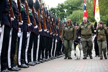 Un pinguin regal, promovat la gradul de general de brigadă, la Grădina Zoologică din Edinburgh - FOTO, VIDEO