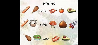 Un restaurant din Londra a lansat un meniu în care preparatele sunt descrise 100% prin emoji