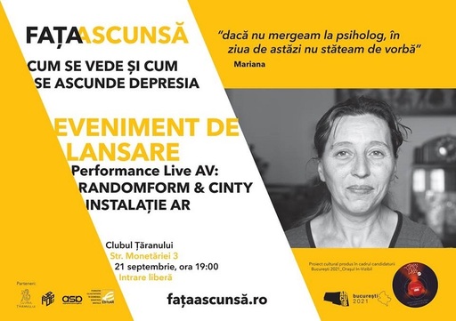 Proiectul ”Faţa ascunsă”, un documentar interactiv despre depresie, va fi lansat miercuri la Clubul Ţăranului