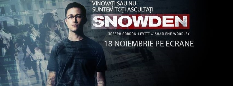 Filmul ”Snowden”, regizat de Oliver Stone, va fi lansat în cinematografele româneşti pe 18 noiembrie