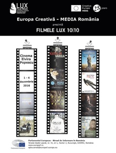 ”Filmele LUX. 10 pentru 10”, între 1 şi 4 decembrie, la cinema Elvire Popesco