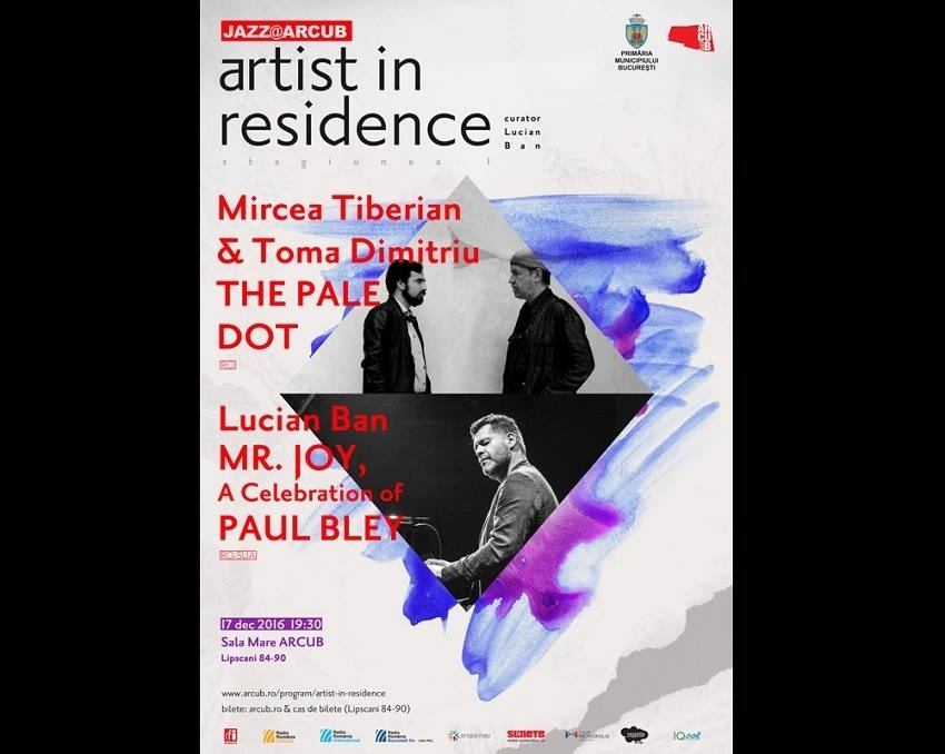 Lucian Ban, Mircea Tiberian şi Toma Dimitriu vor închide stagiunea de jazz Artist in Residence 2016, la Arcub  