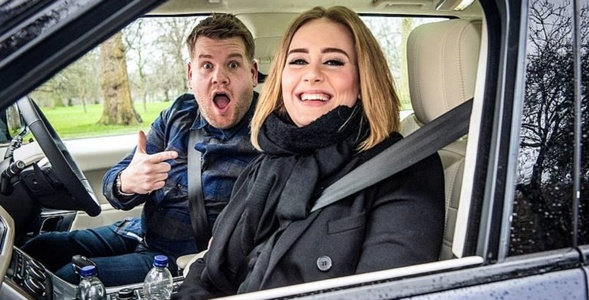Emisiunea ”Carpool Karaoke” în care a fost invitată Adele, pe primul loc în topul celor mai virale clipuri difuzate pe YouTube în 2016