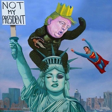 Madonna a distribuit pe reţelele de socializare o imagine în care Donald Trump este prezentat sub forma personajului King Kong; Fotografia a devenit virală