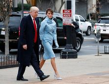 Melania Trump a ales o rochie bleu creată de Ralph Lauren pentru ceremonia de învestitură