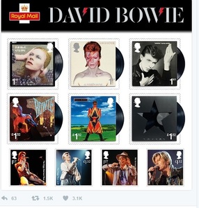 David Bowie va fi omagiat de Royal Mail cu o serie specială de timbre