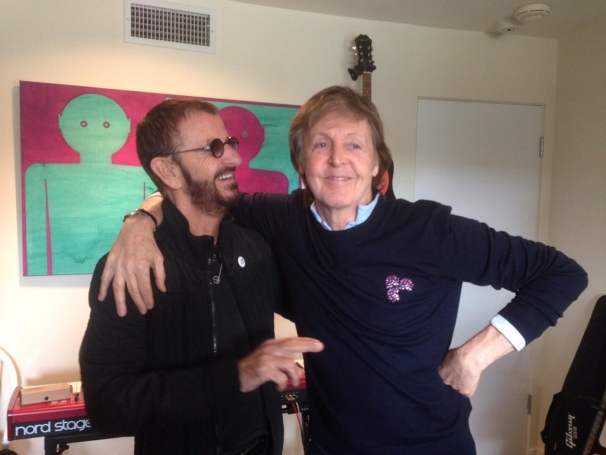 Paul McCartney şi Ringo Starr au participat împreună la o sesiune de înregistrări