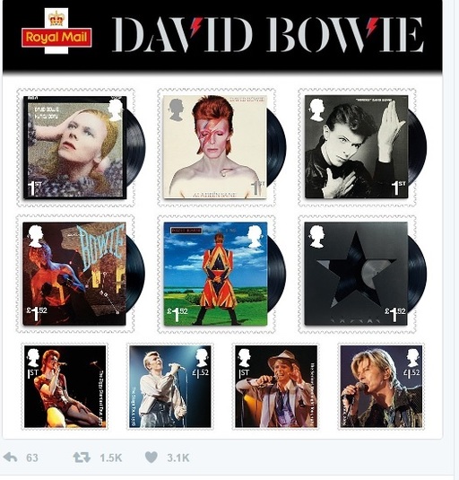 Timbre dedicate cântăreţului David Bowie au fost lansate în spaţiu cu ajutorul unor baloane cu heliu

