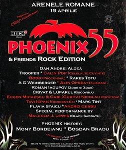 Formaţia Phoenix sărbătoreşte 55 de ani de la înfiinţare prin două evenimente care vor avea loc pe 19 aprilie