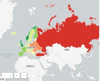 România ocupă locul al 35-lea în topul respectării drepturilor LGBT în ţările din Europa