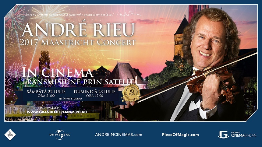 André Rieu şi Orchestra Johann Strauss, în concert aniversar transmis la Grand Cinema & More