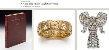Obiecte care i-au aparţinut actriţei Vivien Leigh vor fi scoase la licitaţie de Sotheby's