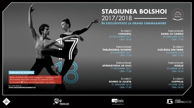 Transmisiuni de la Metropolitan Opera şi Teatrul Bolşoi, în stagiunea culturală 2017-2018 de la Grand Cinema & More