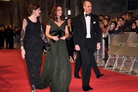 Gala premiilor BAFTA: Kate Middleton nu s-a alăturat mişcării „Time's Up”. Ducesa a îmbrăcat o rochie verde semnată de Jenny Packham