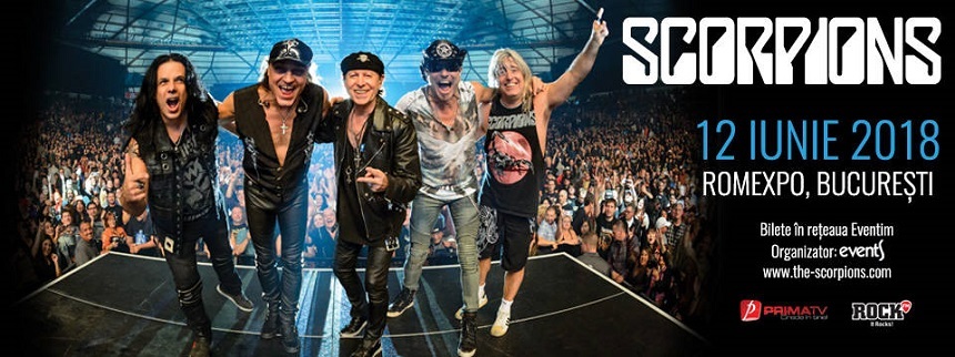 Scorpions concertează pe 12 iunie la Bucureşti, în cadrul Crazy World Tour. Bilete disponibile în pre-sale din 19 martie