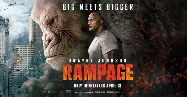 Filmul „Rampage”, cu Dwayne Johnson, a debutat pe primul loc în box office-ul nord-american, cu încasări de 34,5 milioane de dolari