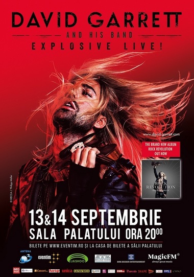 Violonistul David Garrett, nevoit să amâne concertele programate la Bucureşti din cauza unei operaţii de hernie