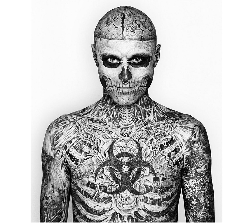 Rick Genest, supranumit „Zombie Boy”, sursă de inspiraţie pentru Lady Gaga, s-a sinucis la vârsta de 32 de ani