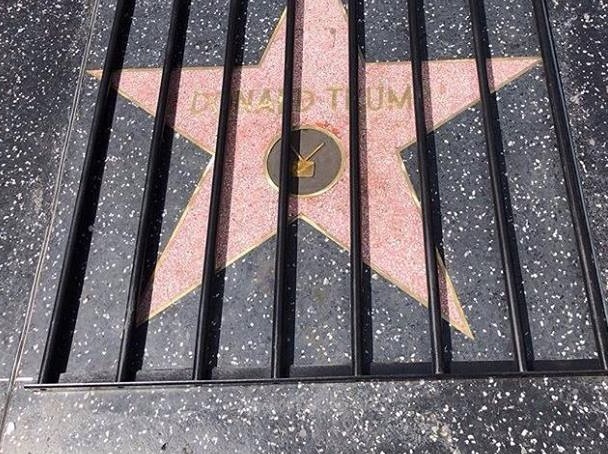 Steaua preşedintelui Donald Trump de pe Walk of Fame a fost din nou vandalizată