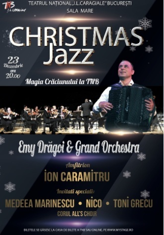 Christmas Jazz la TNB, un spectacol cu Emy Drăgoi & Grand Orchestra, All’s Choir şi Magic Violin
