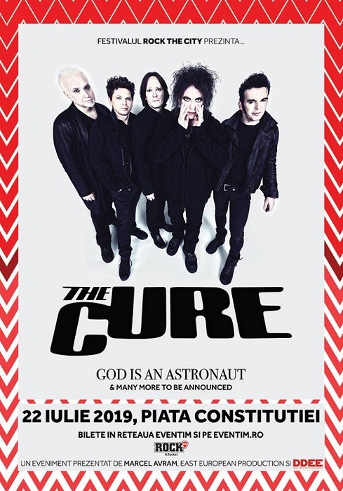 The Cure va concerta pentru prima dată în România, pe 22 iulie 2019, în Piaţa Constituţiei