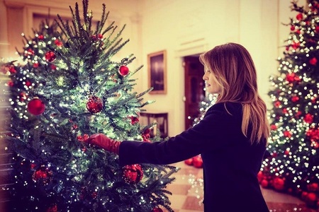 Casa Albă este decorată pentru Crăciun. Tema aleasă în acest an de Melania Trump sărbătoreşte ”comorile Americii” - FOTO/VIDEO