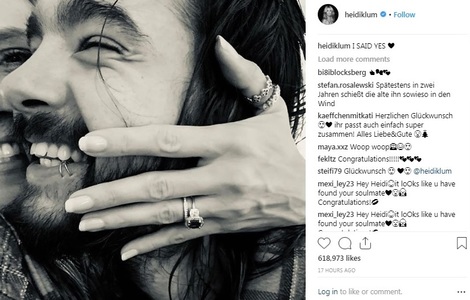 Fotomodelul Heidi Klum s-a logodit cu chitaristul Tom Kaulitz 