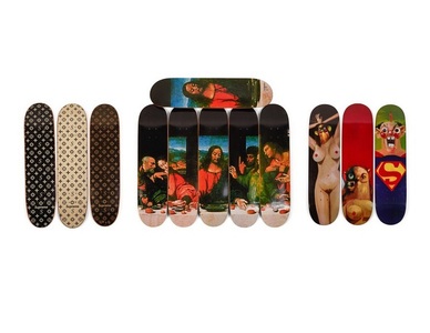O colecţie de plăci de skateboard Supreme, vândută pentru 800.000 de dolari la Sotheby's Hong Kong