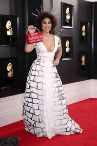 Moda pro-Trump la premiile Grammy 2019: De la rochia-zid de graniţă, la jacheta "Keep America Great" - FOTO