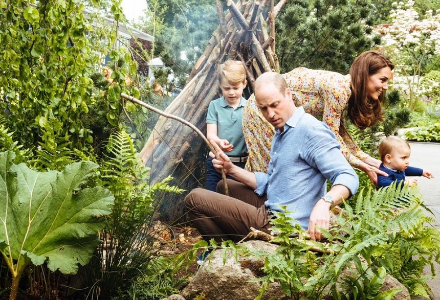 Ducii de Cambridge, împreună cu cei trei copii, la Chelsea Flower Show - FOTO

