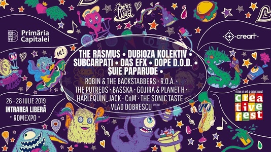 The Rasmus, Dubioza Kolektiv, Das EFX şi Dope D.O.D., la Creative Fest 2019