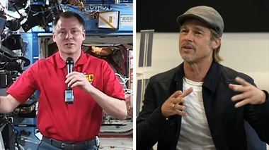 Brad Pitt, în duplex cu un astronaut de la sediul NASA: Cine pune muzica în spaţiu?