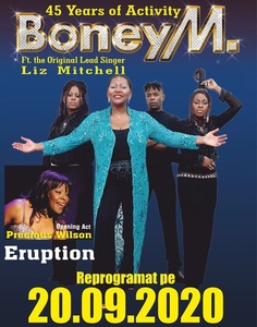 Coronavirus în România - Concertul trupei Boney M de la Sala Palatului a fost reprogramat pentru 20 septembrie. Biletele rămân valabile