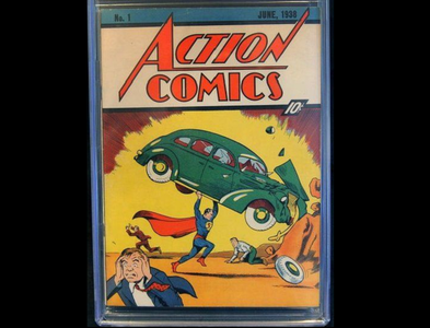 O ediţie rară Action Comics în care a apărut prima dată personajul Superman, vândută pentru o sumă record