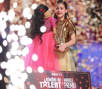Ana Maria Mărgean a câştigat, cu un număr de ventrilocie, marele trofeu „Românii au talent” - VIDEO