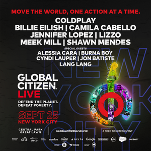 „Global Citizen Live” a anunţat line-up-ul pentru concertele din Central Park, Paris şi Lagos