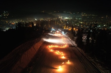 Parada Făcliilor pe pârtie la Vatra Dornei, de Ziua Unirii - FOTO, VIDEO