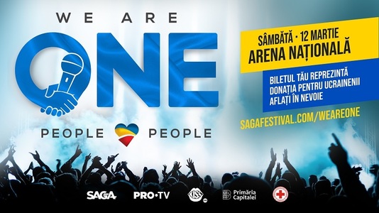 „We Are One”, cel mai mare concert caritabil live din România, pe Arena Naţională