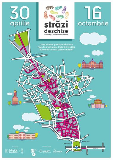  

Primul weekend din proiectul ”Străzi deschise”, în Bucureşti -  Mai multe artere devin pietonale în intervalul 9.00 - 22.00  