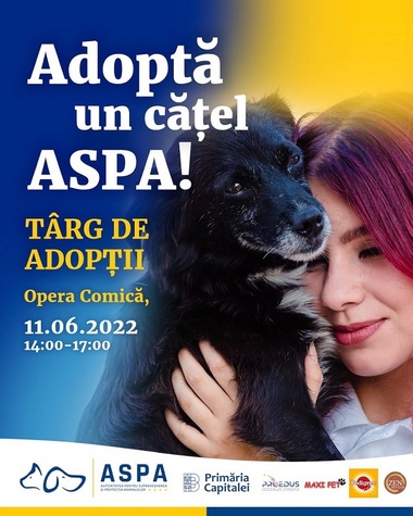 Târg de adopţii de căţei la Opera Comică pentru Copii
