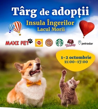 Târg de adopţii de animale pe Insula Îngerilor de pe Lacul Morii