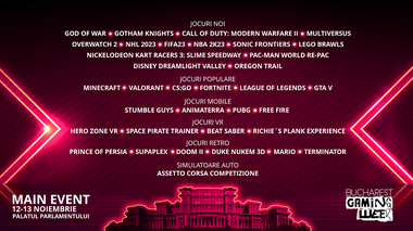 Bucharest Gaming Week -  Participanţii vor putea experimenta God of War Ragnarök, Call Of Duty: Modern Warfare 2 sau FIFA 23