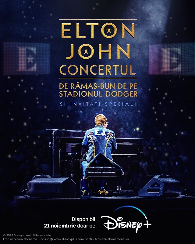 Disney+ prezintă live „Elton John: Concertul de rămas-bun de pe stadionul Dodger”, pe 21 noiembrie/ VIDEO