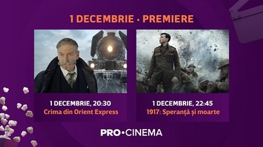 Două premiere, de 1 Decembrie la Pro Cinema