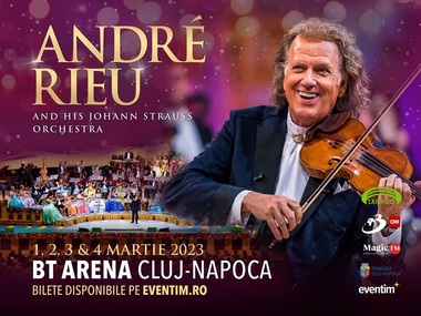 Violonistul şi compozitorul André Rieu va susţine patru concerte consecutive pe scena BT-Arena din Cluj-Napoca