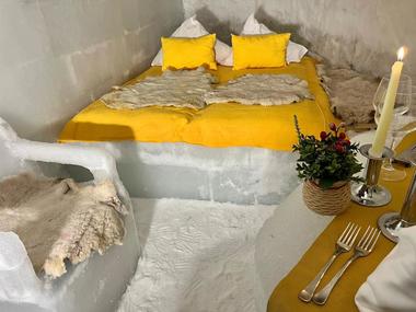Hotelul de Gheaţă de la Bâlea Lac se deschide joi/ Pentru moment, acesta are zece camere, denumite după capitale europene - FOTO