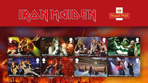 Royal Mail a emis 12 timbre în onoarea formaţiei heavy metal Iron Maiden